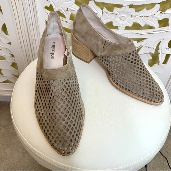 Anthropologie Jeffrey Campbell Branwen Tan Leather Cut Out Loafer - Picture 2 of 10